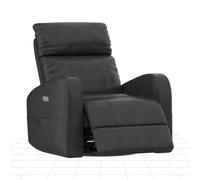 FLEXISPOT Fauteuil de Relaxation Électrique, Fauteuil de Salon Dossier Inclinable et Repose-Pied Réglable, Fauteuil TV, Fauteuil Releveur avec USB, Cuir Synthétique, Noir
