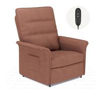 FLEXISPOT Fauteuil de Relaxation, Fauteuil Inclinable avec Dossier Réglable 105°-155°, Fauteuil TV Électrique pour Chambre, Salon et Home cinéma, Moka