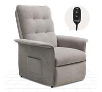 FLEXISPOT Fauteuil Relax Électrique Inclinable 105°-155°,Fauteuil TV Ergonomique avec Repose-Pieds Intégré,Mousse Haute Densité, Charge 150 kg,Gain de Place pour Salon,Chambre et Home Cinéma