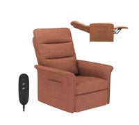 FLEXISPOT Fauteuil Relax Électrique Inclinable 105°-155°, Fauteuil TV Ergonomique avec Repose-Pieds Intégré, Mousse Haute Densité, Charge 150 kg, Gain de Place pour Salon, Chambre et Home Cinéma, Moka