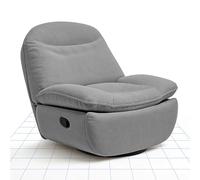 FLEXISPOT Fauteuil Relax TV, inclinable et pivotant 360°, avec Poche latérale, Fonction Sommeil, Fauteuil à Bascule pour Salon, Dossier et Repose-Pieds réglables séparément, Gris