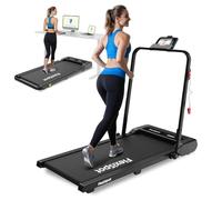 FlexiSpot GP Plus Tapis de course pliable avec support pour tablette, écran LED, télécommande sans fil, antidérapant et amortissement des chocs, capacité de 140 kg