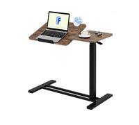FLEXISPOT H7 Table de Lit Mobile 80x40 cm, 4 Roues Cachées, Plateau Pliable | Bureau Réglable 65-105 cm, Charge 7 kg, Table d’Appoint Idéale pour Ordinateur, Lecture, Travail ou Repas au Lit, Grain