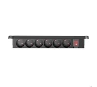 FlexiSpot Multiprise 6 Prises en Aluminium avec Interrupteur, câble 3 m, 16A / 4000W, idéale pour Bureaux réglables en Hauteur