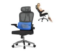 FLEXISPOT OC19 Chaise Bureau, Chaise Ergonomique en Maille Pivotante Réglable en Hauteur ave Accoudoirs 2D et Soutien Lombaire Indépendant en C, Maille Respirante, Noir