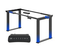 FLEXISPOT Pied de table électrique réglable en hauteur avec 4 pieds, double moteur, 150 KG TRAGES, 3 mémoires Table de salle à manger/bureau noir