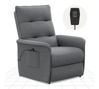 FLEXISPOT Premium Fauteuil relax électrique avec fonction chaise longue et housse d'été Fauteuil TV réglable & fauteuil TV Dossier 105°-155°, Gris foncé