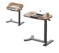 FLEXISPOT Table Ordinateur Portable H5 - Bureau Réglable en Hauteur avec Plateau Inclinable, Table de Lit Mobile pour Canapé, Lecture ou Travail (Marron)