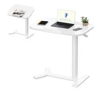 FLEXISPOT Table Ordinateur Portable H5 - Bureau Réglable en Hauteur avec Plateau Inclinable, Table de Lit Mobile pour Canapé, Lecture ou Travail (Blanc)