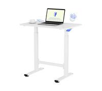 FLEXISPOT Table Ordinateur Portable H7 Plus 80 x 50 cm- Bureau Réglable en Hauteur avec Plateau Inclinable, Table de Lit Mobile pour Canapé, Lecture ou Travail (Blanc)