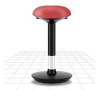 FLEXISPOT Tabouret ergonomique Wobble Tabouret de travail Tabouret de bureau Assis ergonomique Hautement réglable Tabouret pivotant Parfait pour les bureaux debout (Rouge)