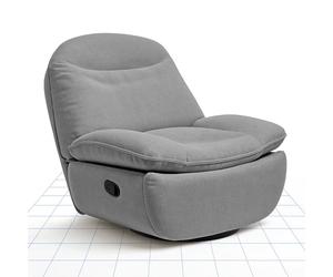 FLEXISPOT XC6 Fauteuil de Relaxation avec Bascule, Pivotant 360° avec Capacité de Charge 160Kg, Dossier Inclinable, Repose-Pied et Pochette, Gris Clair