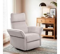 FlexiSpot Fauteuil Relaxant Électrique XR8 Cradle Inclinable Pivotant Appuie-Tête 3D Accoudoirs Dossier Réglables Beige