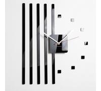 FLEXISTYLE Horloge Murale Moderne 3D DIY Points Noir pour Salon, Chambre à Coucher, Moderne