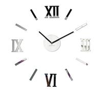 FLEXISTYLE Horloge Murale Moderne Admirable 3, 75 cm, Miroir, Bricolage (Faites-Le Vous-même), Salon, Chambre, Design Unique, fabriqué en UE