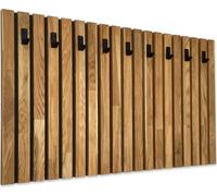 FLEXISTYLE patère murale portemanteau bois chêne lamellé noir 4 dimensions (100x60cm)