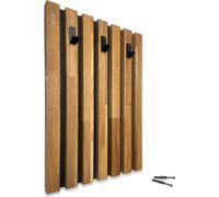 FLEXISTYLE patère murale portemanteau bois chêne lamellé noir 4 dimensions (40x60cm)