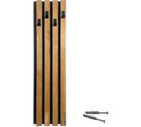 FLEXISTYLE patère murale portemanteau bois chêne lamellé noir modulaire hauteur 98cm (module L 24cm)
