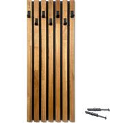 FLEXISTYLE patère murale portemanteau bois chêne lamellé noir modulaire hauteur 98cm (module principal A 40cm)