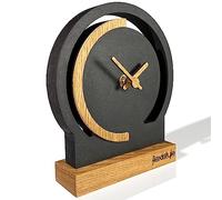 FLEXISTYLE Petite Horloge Moderne en Bois de chêne pour Salon, Salle de Bain (Style 4)