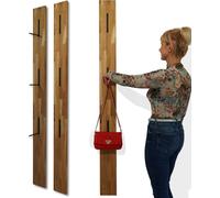 FLEXISTYLE Porte-manteau mural en bois Porte-manteau pliant peu encombrant Porte-manteau en bois Porte-manteau en bois pour couloirs, vestiaires, chambres et salles de bains (chêne)