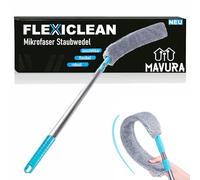 Flexixclean Balai à poussière flexible en microfibre avec plumeau télescopique lavable et extensible