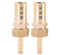 FLEXMAN 2Pcs Brass Hose Barb Reducer, Raccord de Tuyau de Filetage Mâle Raccord de Queue de Tuyau de Barb BSP, 6mm Brass Fitting, pour Eau, Gaz, Huile, Bateau, Tuyau d'Air (6-16Mm)