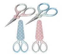 FLEXMAN 2PCS Ciseaux Rétro avec Couvertures, Ciseaux de Broderie de Couture, Style Européen Vintage Petit Cisaillement de Détails Vintage pour L'Artisanat, Illustration