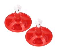 FLEXMAN 2Pcs Waterer de Poulet Automatique, 21 cm de Diamètre G3 / 4 Pipe Ronde Poulet Waterder Waterder Bow Bowl Bowl pour Poussin, Canard, Oie, Bétail