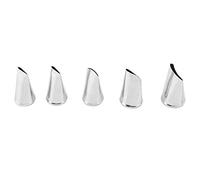 FLEXMAN 5Pcs Buses de Tuyauterie, 304 Sacs de Tuyauterie en Acier Inoxydable Conseils Set de Différentes Tailles Crème à Pâtisserie Glaçage Buses de Tuyauterie Conseils de Décorati