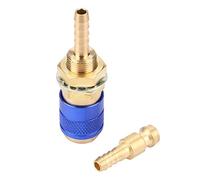 flexman Adaptateur de Gaz Refroidi à l'eau, M6 Argon Rackings Connecteur Connecteur Équipement de Soudage pour Mig Tig Welder Torch, Soudage du Bouchon Accessoire Pistolet (Bleu)