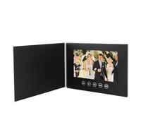 flexman Carte de Voeux Vidéo, 720P 4:3 HD Brochure Vidéo Électronique avec Sac de Rangement Autocollant, Écran LCD Brochure Numérique pour la Publicité du Produit Mariage (10 pouces)