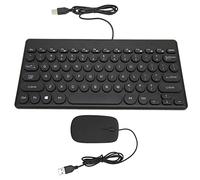 flexman Clavier Souris Combo, 78 Touches Clavier d'Ordinateur Filaire 4 Boutons Souris Ergonomie Économie d'Énergie Clavier Filaire Peigne de Souris pour PC Ordinateur Portable (Noir)