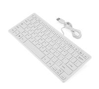 flexman Clavier Ultra Fin à 78 Touches, Câble USB de 1,2 M, Clavier Filaire à Flux Fin pour Ordinateur de Bureau, Ordinateur Portable, PC pour Usage Bureautique et Industriel (Blanc)