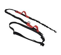 FLEXMAN Corde de Traction de Chien, Laisse Animal de Compagnie Télescopique Télescopique Outdoor Portable Corde de Traction de Chiens Réglables, Double Entraînement à Pied Rétracta (Rouge)