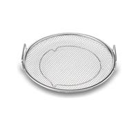 FLEXMAN Écumoire en Acier Inoxydable, Plateau de Barbecue Rond Amovible à Double Oreille en Acier Inoxydable de 8,7 Pouces, Passoire de Cuisine avec Poignée pour Frites, Cuisines Outil de Filtre