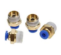 FLEXMAN Ensemble Raccords Rapides, M5 1/8 Pouces 1/4 Pouce 3/8 Pouce Fil de Fil Masculin Straight Pushin Garden Connecteur Rapide pour Outils Pneumatiques Tuyau d'Air 4 Mm (PC4-2 10pc)