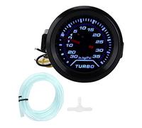 FLEXMAN Jauge de Turbo Boost Électrique Lumière, Instrument Performance Pression Turbo pour Outil Numérique Instrument de Mètre 2in 52mm Jauge Turbo Boost Suralimentation Bar Indicateur Lumineux LED