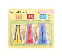 FLEXMAN Kit de Fabrication de Ruban de Biais, 12 mm, 18 mm, 25 mm, Kit d'Outils Courtepointe en Acier Inoxydable, Outils Couture, pour le Quilting Tissu, Personnalisation Rapide