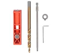 FLEXMAN Kit Gabarit Trou Poche, Kit Complet Gabarit Trou Poche Double en Métal 9,5 mm Diamètre, Perçage Trous Obliques pour L'Industrie Bois, Guide Perçage Trou Poche