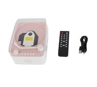 FLEXMAN Lecteur CD, Mini Haut Parleur Bluetooth Vintage Multifonctionnel pour Smartphone Tablette, Lecteur de Musique CD avec Télécommande pour la Maison (Pink)