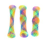 flexman Lot de 3 Jouets en Tube en Forme de Ressort pour Chat, 16,5 Cm/15,5 Cm/14 cm, Jouets Interactifs Rebondissants Amusants et Colorés avec Cloche et Herbe à Chat