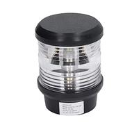 flexman Lumière Blanche Ronde 10 24 V, Visibilité à 360 Degrés 2 NM, Feu de Navigation LED Étanche pour Bateau, Feu d'Ancre Marin avec Base Pliante