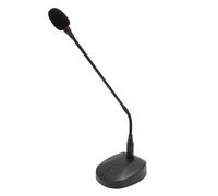 FLEXMAN Microphone à Condensateur à Col de Cygne, Microphone de Bureau Cardioïde avec Connecteur XLR et Boutons de Mise en Sourdine sur la Base pour Discours Conférences
