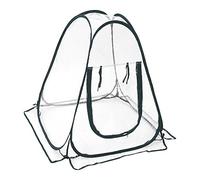 FLEXMAN Mini Couverture de Serre, 27,6 X 27,6 X 31,5 Pouces, Couvertures de Plantes en Plastique PVC Transparent avec Support en Acier, Couverture de Plantes d'hiver