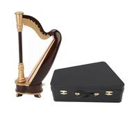 FLEXMAN Mini Modèle de Harpe, 25cm Réplique d'Instrument de Musique en Tilleul Fabriqué à la Main avec Étui de Harpe Miniature pour Décoration de Bureau, Bibliothèque