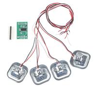 flexman Module de Capteur de Pondération HX711 4 Pièces, Ensemble de Capteurs de Pondération de Jauge Portable, 3 Modes Capteur de Contrainte Demi Pont 1000Ohm 50Kg/100Kg/200Kg