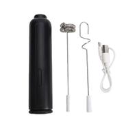 FLEXMAN Mousseur À Lait Rechargeable, Mousseur À Café Portable Multifonction À 3 Vitesses Avec Fouets En Acier Inoxydable, Buse Pour Mélanger La Poudre De Matcha Et Les Boissons (Noire)