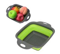 FLEXMAN Panier de Vidange Pliant, Passoire de Lavage de Légumes Pliables, Palier Fort de Pliage de Palissier en Silicone Tas de Travail de Cuisine pour Pâtes, Légumes, Fruits