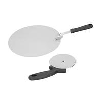FLEXMAN Pelle à Pizza, Cercle de Pizza en Acier Inoxydable Paddle Pliable Manche de Cuisine Gâteau de Cuisine avec Pizza Roue pour Pizza Familiale Pizza à Cuisson, Pâte, Pain (10 dans) (30,5 cm / 12